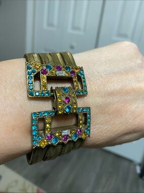 Sweet Romance multi strand rhinestone bracelet 7 1/2”